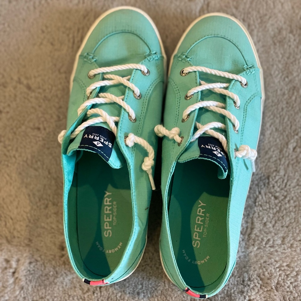 Sperry Topsider Loafer, Teal, Size 10